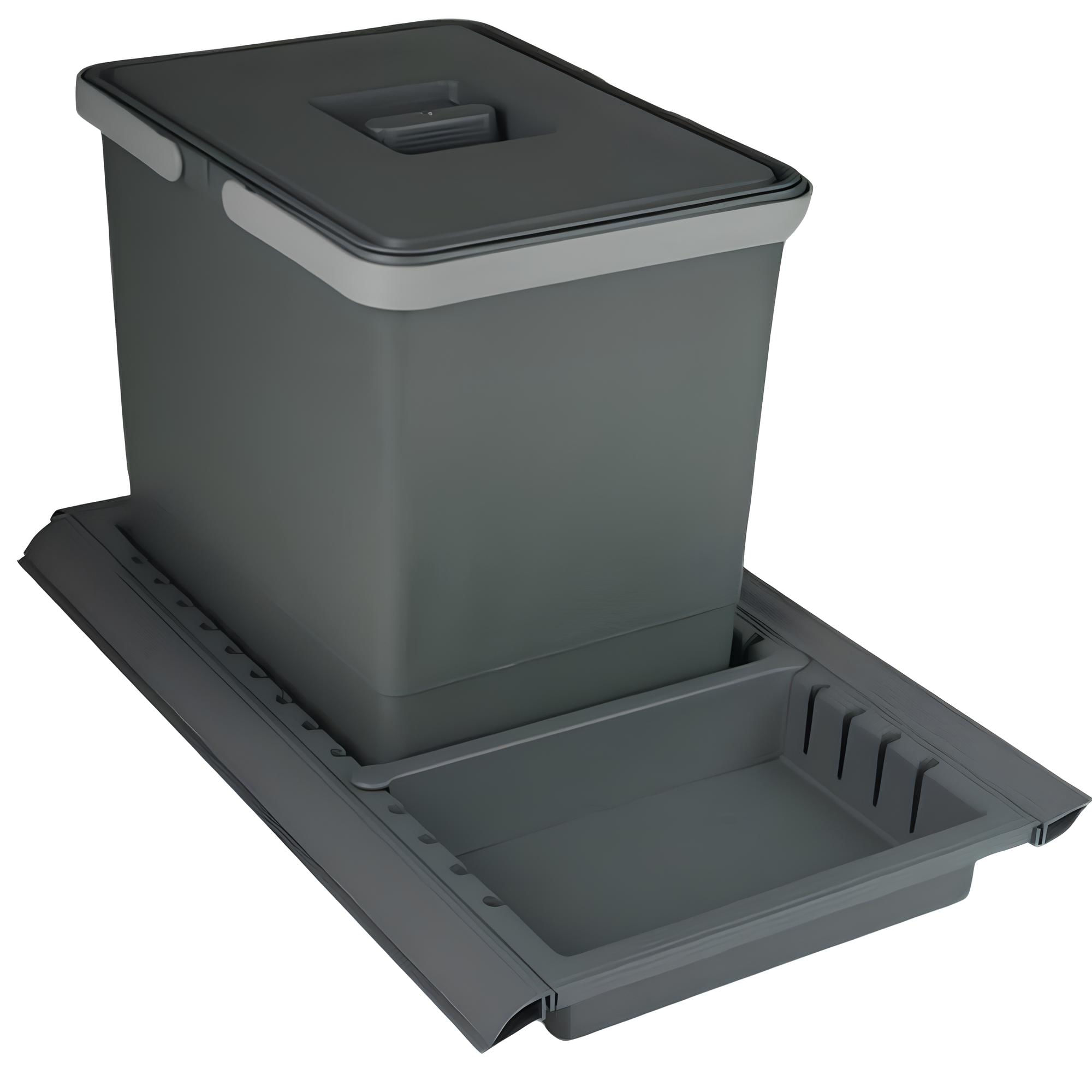 Lixeira Metropolis com Base Media 15 Litros Cinza Zen 76202_0